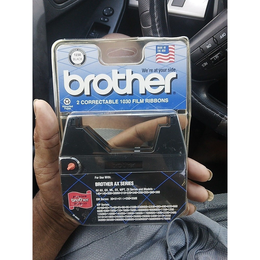 Pack of 2 Brother Typewriter AX Series 1230 Black Correctable 1030 Film Ribbons